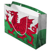 Wales Große Geschenktüte (Rückseite Schrägansicht)