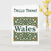 Wales Heraldic Celtic Knotwork Karte (Gelbe Blume)