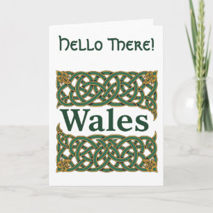 Wales Heraldische keltische Knotenarbeit Karte