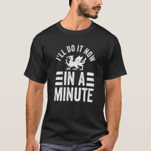 Wales, ich mache es jetzt in einer Minute walisisc T-Shirt