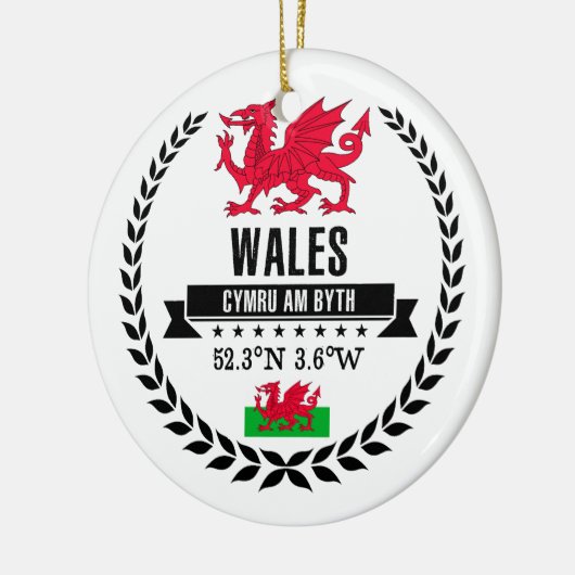 Wales Keramik Ornament (Links)