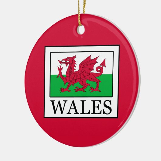 Wales Keramik Ornament (Links)