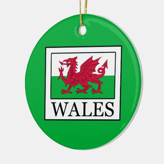 Wales Keramik Ornament (Links)