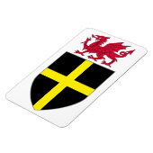 Wales Magnet - Drache über St. David Shield (Linke Seite)