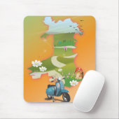 Wales Map Vintage Reiseplakat Mousepad (Mit Mouse)