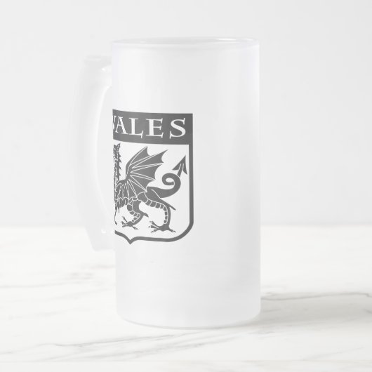 Wales Mattglas Bierglas (Vorderseite Links)