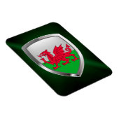Wales Metallic Emblem Magnet (Rechte Seite)