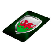 Wales Metallic Emblem Magnet (Linke Seite)