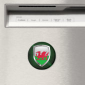 Wales Metallic Emblem Magnet (In Situ (Geschirrspüler))
