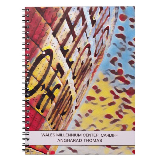 Wales Millennium Centre Cardiff Digitale Kunst Notizblock (Vorderseite)