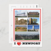 Wales - Newport - I Liebe - Postkarte (Vorne/Hinten)