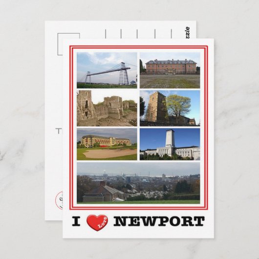 Wales - Newport - I Liebe - Postkarte (Vorne/Hinten)