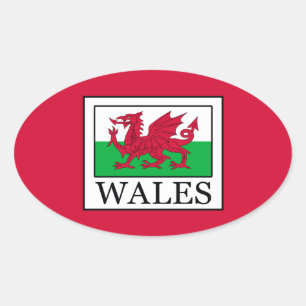Wales Ovaler Aufkleber