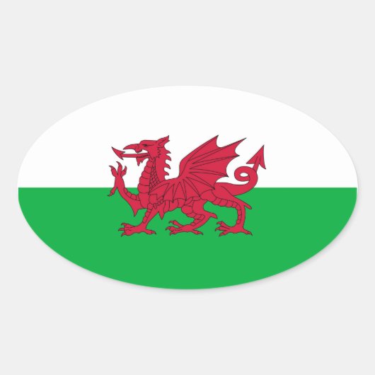 WALES OVALER AUFKLEBER (Vorderseite)