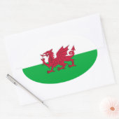 WALES OVALER AUFKLEBER (Umschlag)
