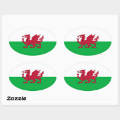 WALES OVALER AUFKLEBER (Blatt)