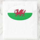 WALES OVALER AUFKLEBER (Tasche)