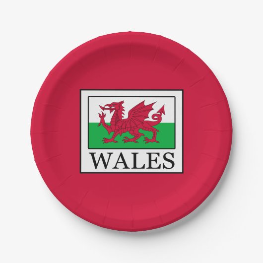 Wales Pappteller (Vorderseite)