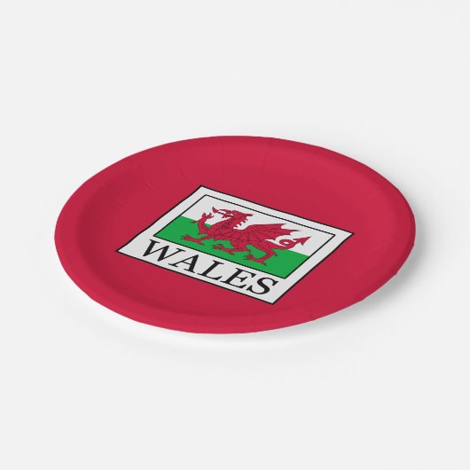 Wales Pappteller (Schrägansicht)