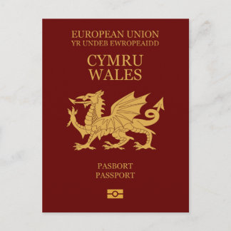 Wales passport postkarte