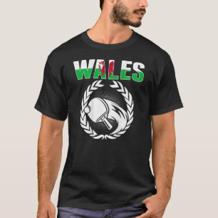 Wales Ping Pong Welsh Table Tennis Team Unterstütz T-Shirt