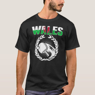 Wales Ping Pong Welsh Table Tennis Team Unterstütz T-Shirt