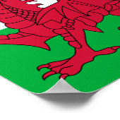 Wales-Poster-Flagge Poster (Ecke)