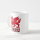 Wales Red Dragon (Y Ddraig Goch) Kaffeetasse (Vorderseite Links)