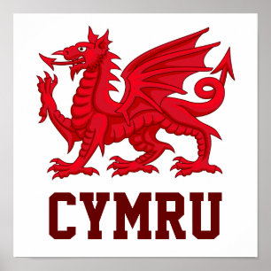 Wales Red Dragon (Y Ddraig Goch) Poster