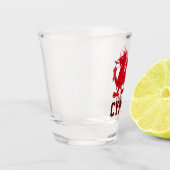 Wales Red Dragon (Y Ddraig Goch) Schnapsglas (Links)