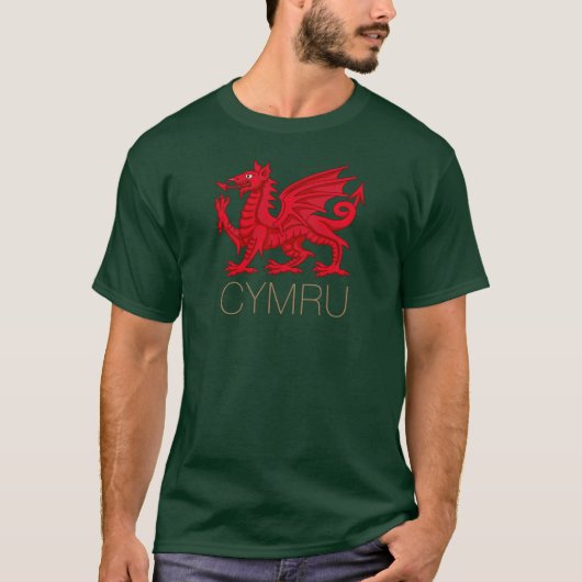 Wales Red Dragon (Y Ddraig Goch) T-Shirt (Vorderseite)