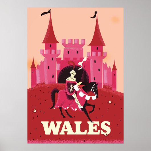 Wales Reiseplakat. Poster (Vorne)