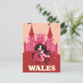 Wales Reiseplakat. Postkarte (Stehend Vorderseite)
