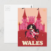 Wales Reiseplakat. Postkarte (Vorne/Hinten)