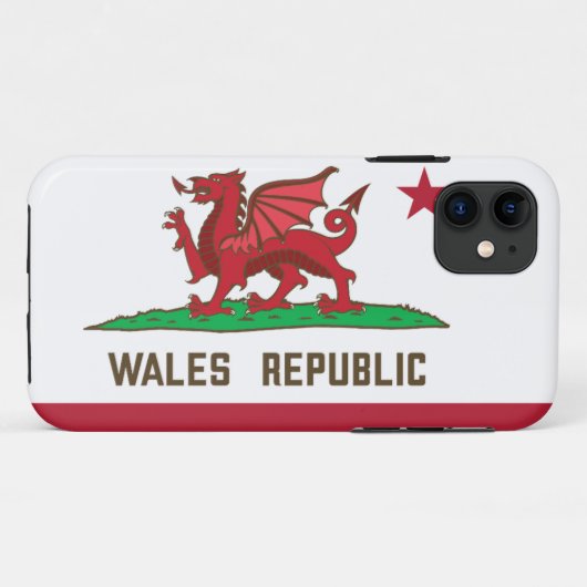 Wales Republic Dragon Flag Welsh Pride Case-Mate iPhone Hülle (Rückseite (Horizontal))