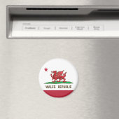 Wales Republic Dragon Flag Welsh Pride Magnet (In Situ (Geschirrspüler))