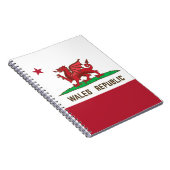 Wales Republic Dragon Flag Welsh Pride Notizblock (Rechte Seite)