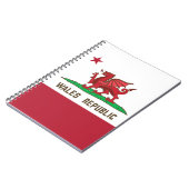 Wales Republic Dragon Flag Welsh Pride Notizblock (Linke Seite)