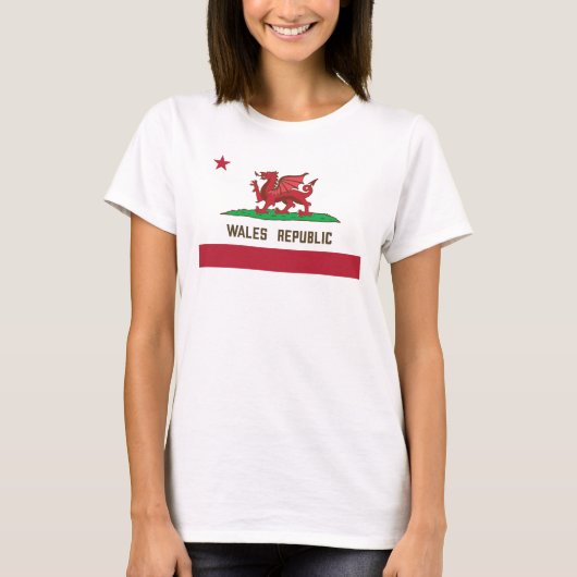 Wales Republic Dragon Flag Welsh Pride T-Shirt (Vorderseite)