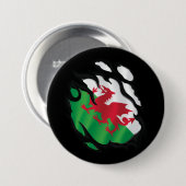 Wales Ripped Flag Button (Vorne & Hinten)