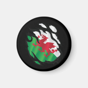 Wales Ripped Flag Magnet