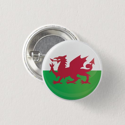Wales Round Icon Flag Button (Vorne & Hinten)