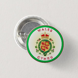 Wales Royal Abzeichen Circle Shape Button