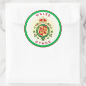 Wales Royal Abzeichen Circle Shape Runder Aufkleber (Tasche)