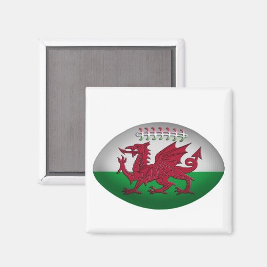 Wales Rugby Ball Magnet (Vorderseite/Rückseite)