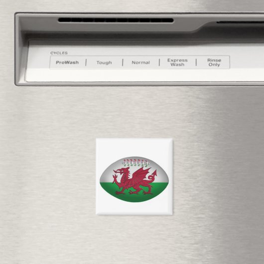 Wales Rugby Ball Magnet (In Situ (Geschirrspüler))