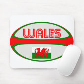 Wales Rugby Ball Mousepad (Mit Mouse)