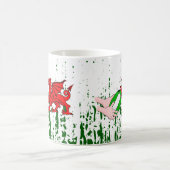 Wales Rugby Team Unterstützer Flag mit Ball Kaffeetasse (Mittel)