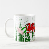 Wales Rugby Team Unterstützer Flag mit Ball Kaffeetasse (Links)