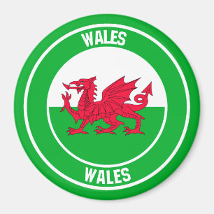 Wales-RundEmblem Magnet
